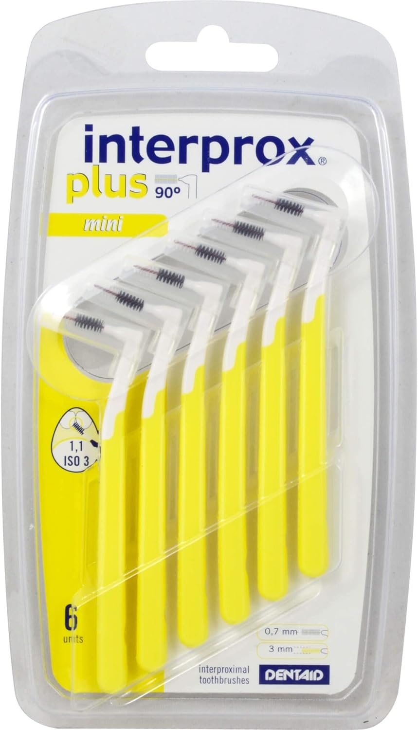 Interprox Plus Mini Yellow interdental Brush, Pack of 6