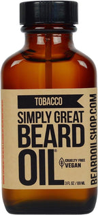 TOBACCO Scented Beard Oil - Beard Conditioner 3 Oz Easy Applicator - Natural - Vegan and Cruelty Free Care for Beards - America's Favorite - Gifts for Men with Beards