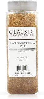 Classic Provisions Spices, Smoked Coarse Sea Salt - 35oz Shaker - Ideal for Spice Blends, Meat Rubs, Soup, Vegetables and more