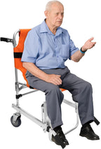 EMS Stair Chair for Emergency Patient Transfer, 350lbs Aluminum Alloy Foldable Stair Lifting Climbing Wheelchair Mobile Stair Lifts Chair Transportation for Elderly Disabled Patients