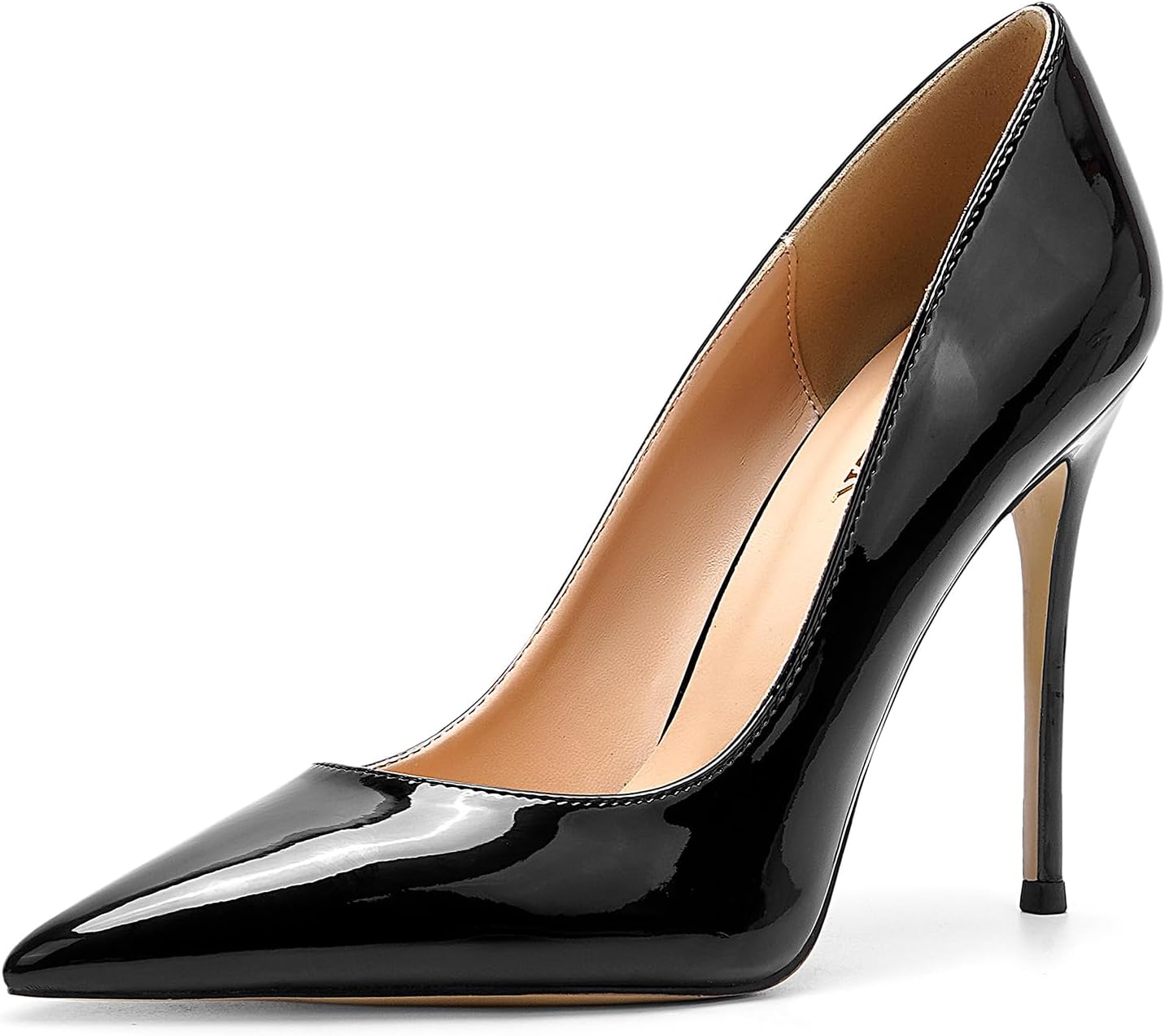 WUXIN H&P Women's 4 Inch Pumps Sexy Poined Toe High Heels, Wedding Dress Party Stiletto Shoes Slip on Pumps