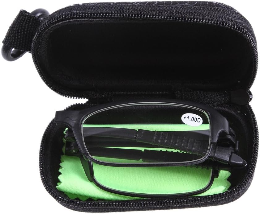 Folding Reading Glasses in 3 Colours w Travel Case