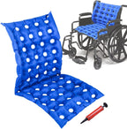 MESINURS Bedridden Air Inflatable Seat Cushion with Full Back for Wheelchair, Seat Pad for Elderly Disabled Handicap (A)