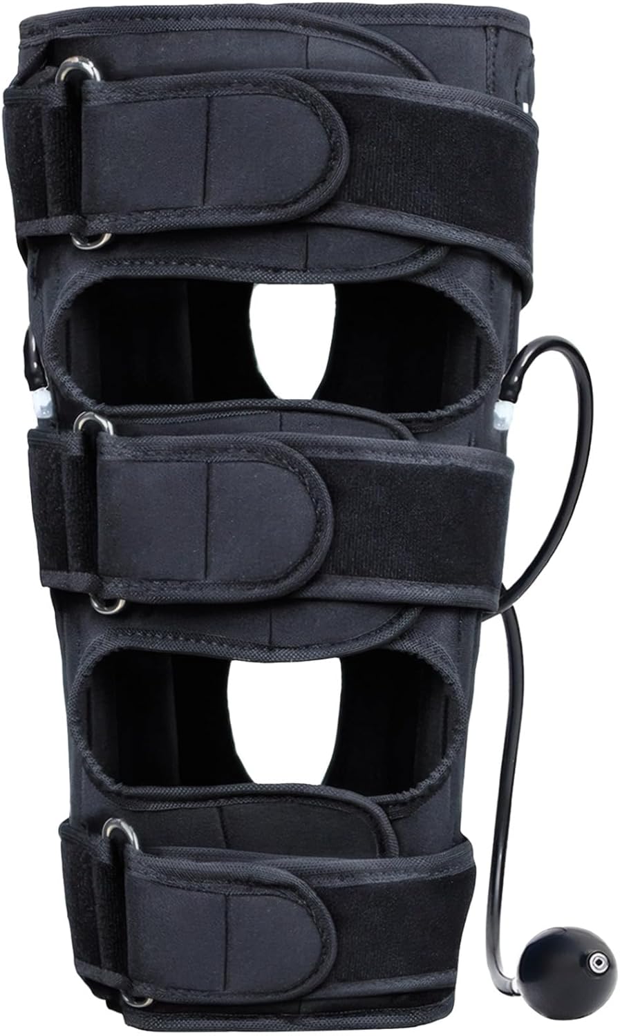 Adjustable O/X Leg Correction Belt for Adults, Air Pressure Posture Corrector, Bow Leg Straightener, Physical Traction, Black