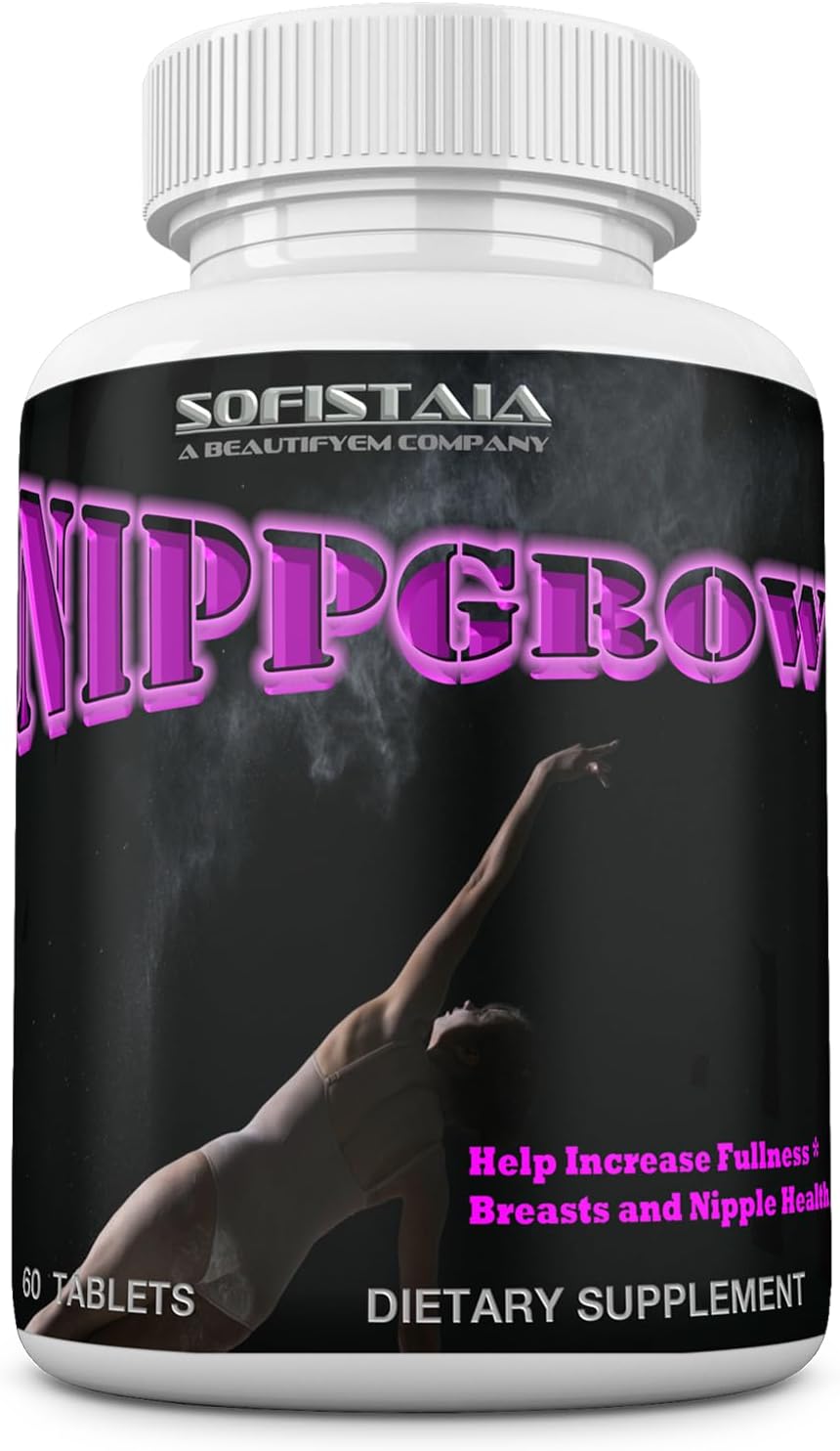 NIPPGROW Natural Nipple Size Increase Supplement - Get Bigger Nipples and Fuller Bust – Grow Round, Full and Sensitive Nipples.