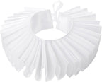Women Detachable Neck Ruff, Victorian Renaissance Costume Accessory, Adjustable Elizabethan Ruff Collar for Theater