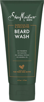 SheaMoisture Beard Wash for Full Beards - Maracuja Oil & Shea Butter to Deep Clean and Refresh - 6 oz