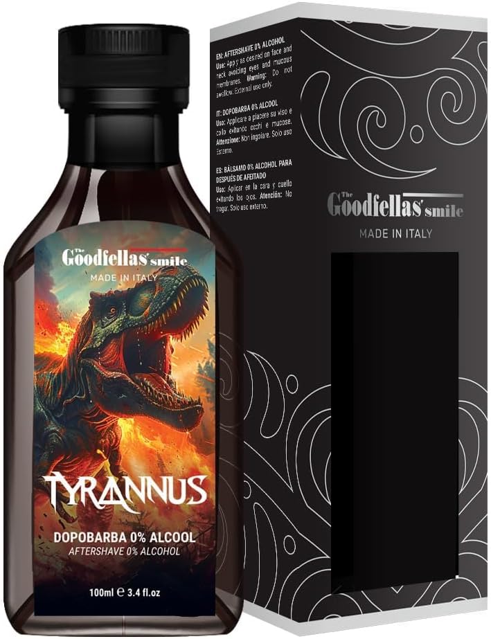 The Goodfellas' smile Alcohol-Free Soothing Aftershave Splash/Tonic, Made in Italy, 100 ml, 3.38 oz (TYRANNUS/Citrus & Wood)