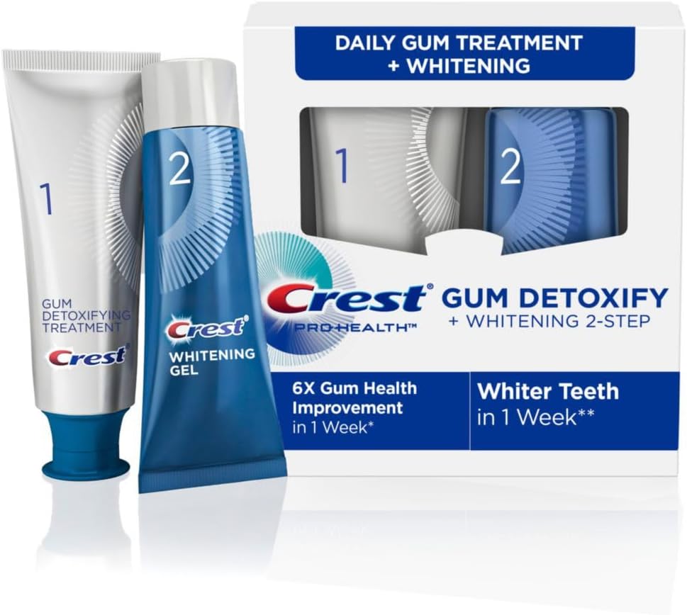 Crest Pro-Health Gum Detoxify + Whitening Two- Step Toothpaste, 4.0 and 2.3 oz