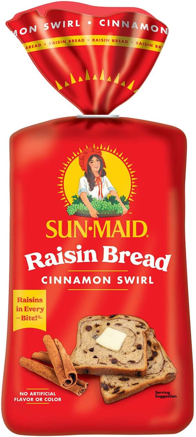 Sun-Maid Cinnamon Swirl Raisin Bread, Cinnamon Raisin Bread, 16 oz Loaf