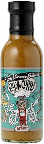 TorchBearer Sauces Psycho Curry Sauce, 12 Ounces - Spicy - All Natural, Vegan, Extract-Free, Made in USA