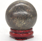 40MM Gemstone Spherical Crystal Home Decoration Natural Gemstone Ball Mineral Polished Gemstone Massage-Iron Pyrite