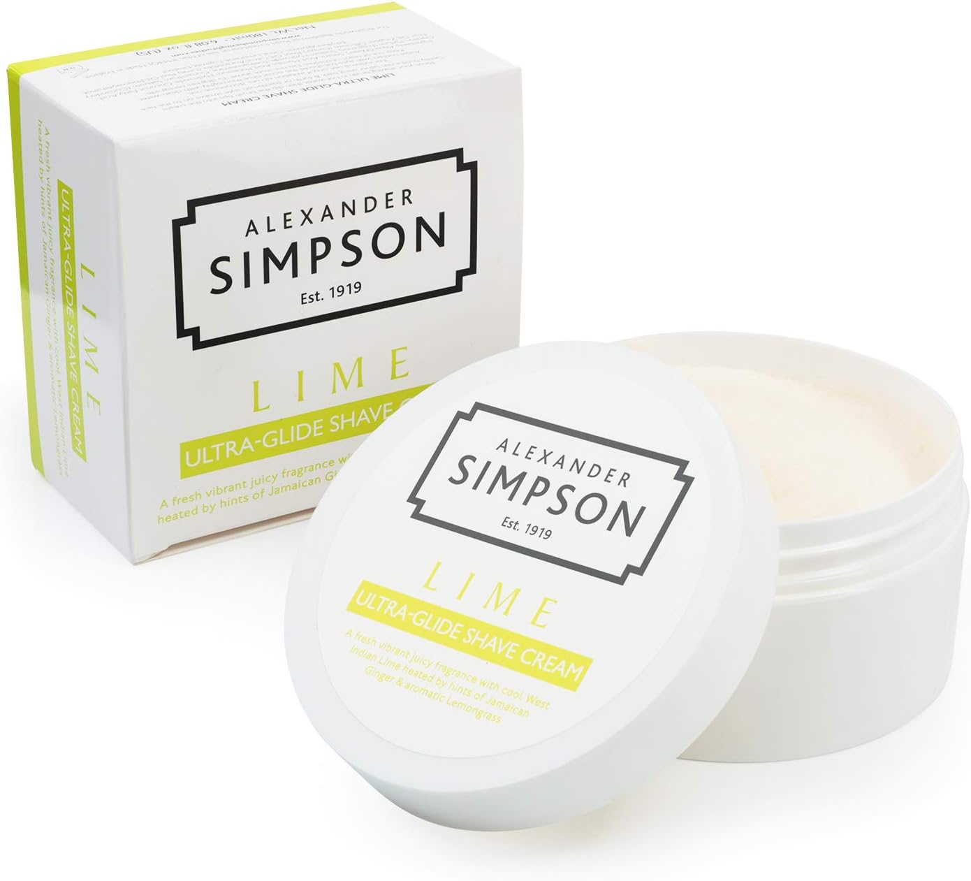 Alexander Simpson Est. 1919 Ultra-Glide Shave Cream 180ml (Lime) Simpsons Shaving cream