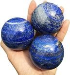 4-5cm/1.57-1.96inch Natural Crystal Spheres Lapis Lazuli Polished Divination Ball Decorative Sphere Reiki Healing Crystals Ball Healing Stone Crafts (40-50mm, Lapis Lazuli)