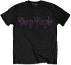 Men's Deep Purple Vintage Logo Slim Fit T-Shirt Black