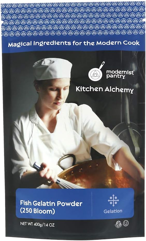 Pure Fish Gelatin Powder (250 Bloom) Gluten-Free OU Kosher Certified - 400g/14oz