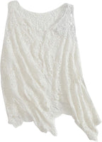 PUWEI Women's Open Front Crochet Bohemian Hippie Butterfly Vest Cardigan Coverup