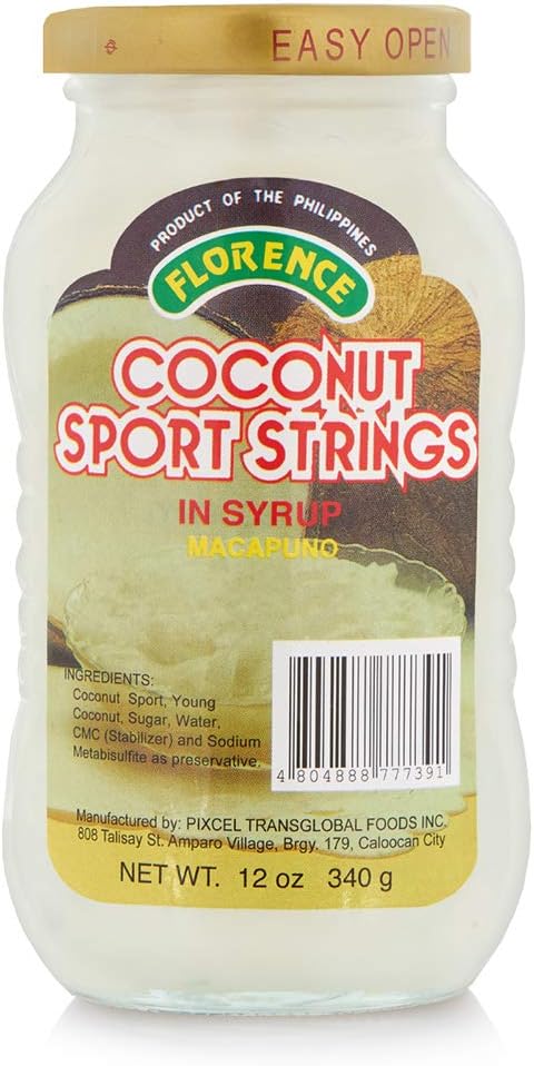 Florence Coconut Sport String in Syrup Macapuno 340g, 2 Pack