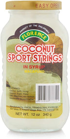 Florence Coconut Sport String in Syrup Macapuno 340g, 2 Pack