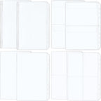 PAGOW 8pcs A5 Binder Pockets, 4 Styles Clear Binder Inserts Zipper Folders, Waterproof PVC A5 Planner Inserts Sleeves Budget Cash Envelope Pouches for 6-Ring Loose Leaf, Document, Saving Challenges