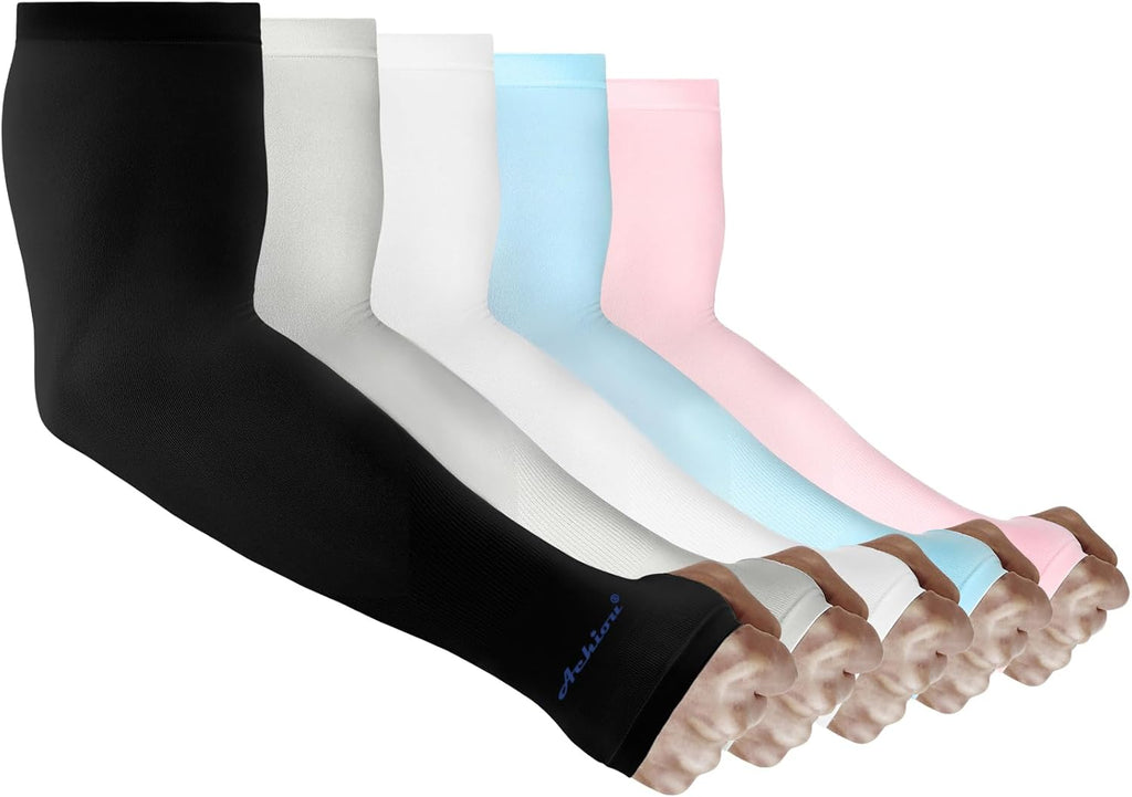 Achiou Arm Sun Sleeves Compression UV Protection Cooling for Men Women Summer Sunblock Basketball Football, Cover Arms Tattoo