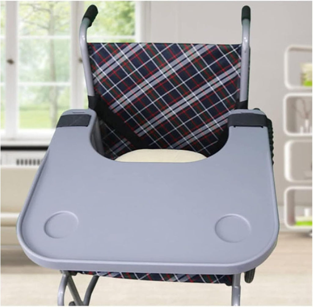 Wheelchair Lap Tray，Wheelchair Tray， Table Accessories with Cup Holder Portable Universal Trays Desk Fit for Manual Powered Or Electric Wheelchairs