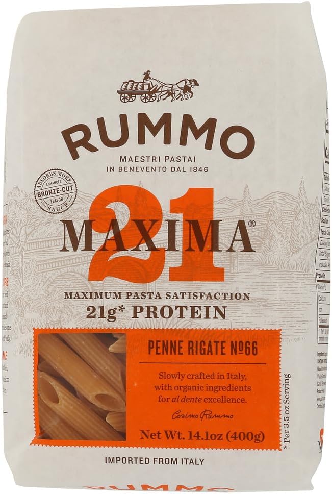 Rummo, Pasta Penne Rigate Protein Organic, 14.1 Ounce
