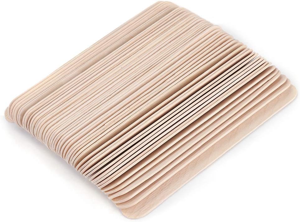 50Pcs Disposable Wooden Epilation Depilatory Wax Applicator Stick Spatula Hair Removal Tool, Apply Wax Evenly, Remove Hair Fast, Environmental Friendly Materials, 15cm Long Wax