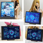 ASHATA 3.5in pc case Screen, USB Mini Screen, PC Temperature Display PC CPU Data Monitor Sensor Panel Monitor,PC Computer Temp