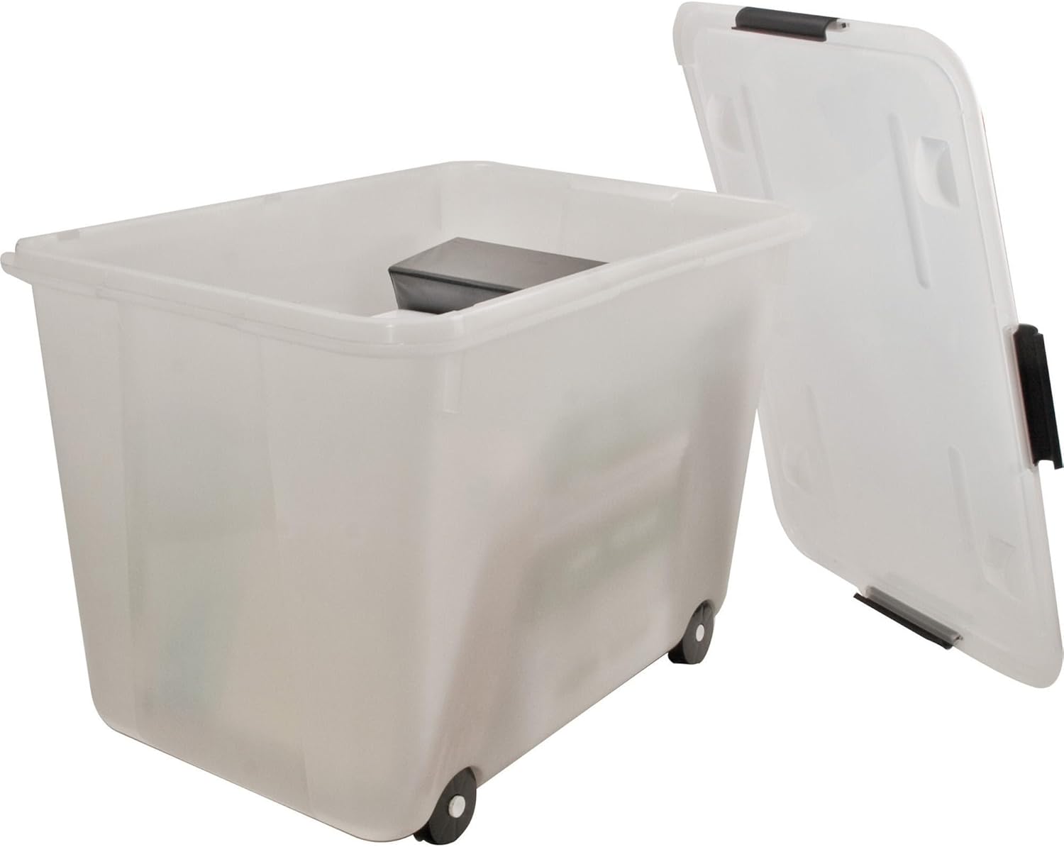 Advantus 34009 Rolling Storage Box, Letter/Legal, 15-Gallon Size, Clear