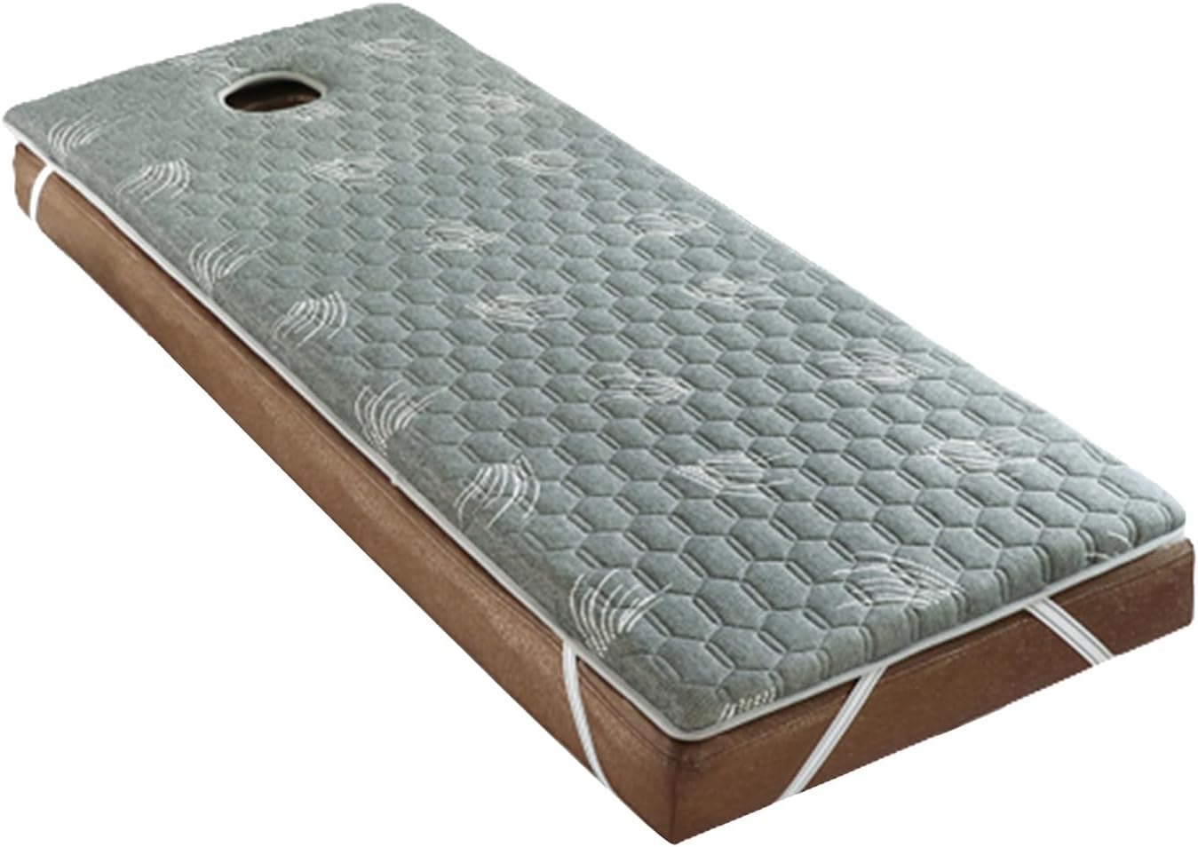 KKCD Square/Round/Trapezoidal Head Memory Foam Mattress Topper for Massage Table,Non-Slip Beauty Salon Bed Mattress with Breath Holes,3/4/5/6cm Thick Lash Bed Cushion Topper,5cm/2.0in,S 70x180cm