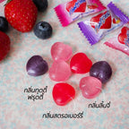 Heartbeat Strawberry Flavoured Heart Shaped Candy Bulk (100 Counts, 280G) Chewy Sweet Candy Individually Wrapped Valentine Candy Gift Party Candy Asian Strawberry Candy