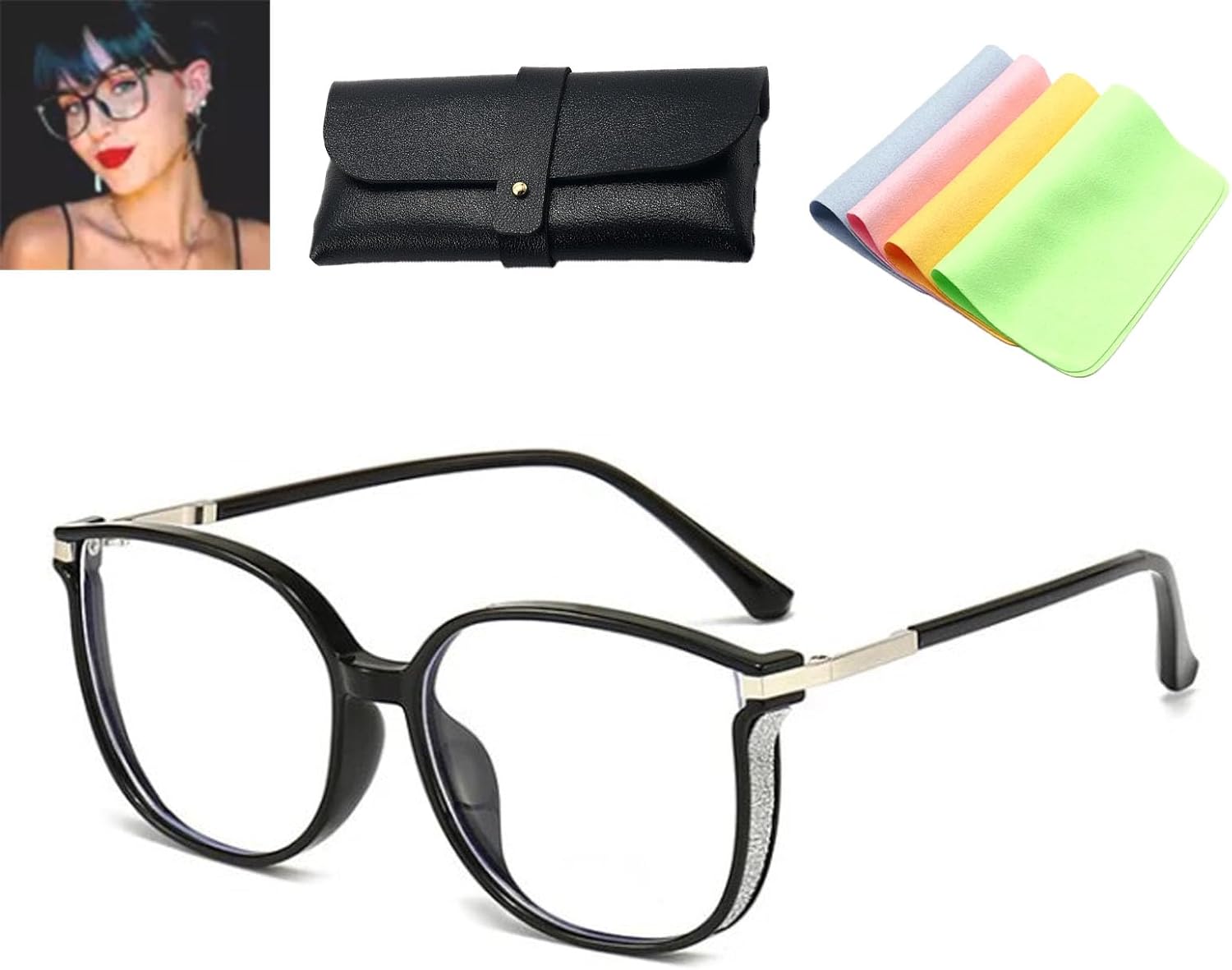 Reading Glasses, Women's Portable Fashion Anti-Blue Light Reading