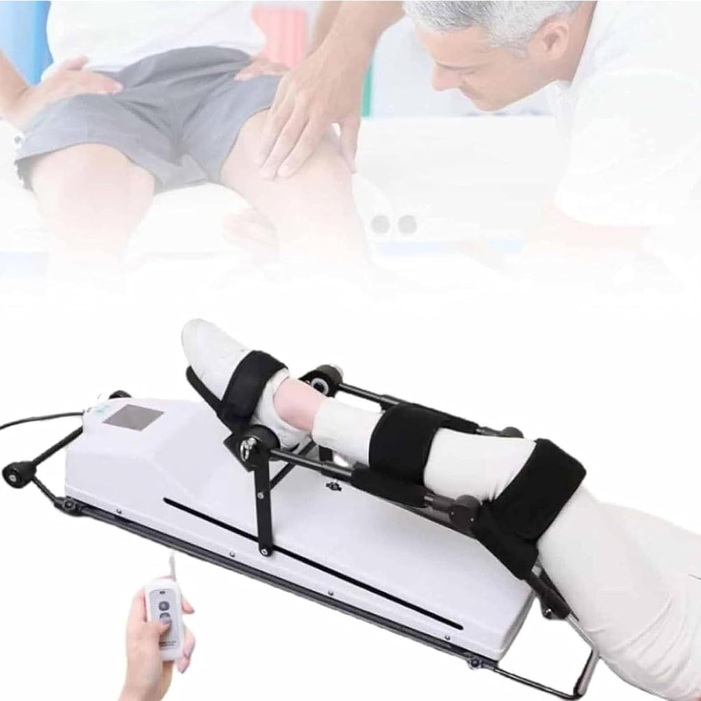 S,Wireless Knee Joint Rehabilitation Trainer, Home Use Lower Limb Knee Flexion and Extension Exercise Equipment, Adjustable 0-120° Lower Limb Traction Machine