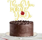 Thank You for All You Do Cake Topper, We Appreciate You Decorations, Teacher/Nurse/Doctor Appreciation Graduation Party Decorations, Gold Glitter