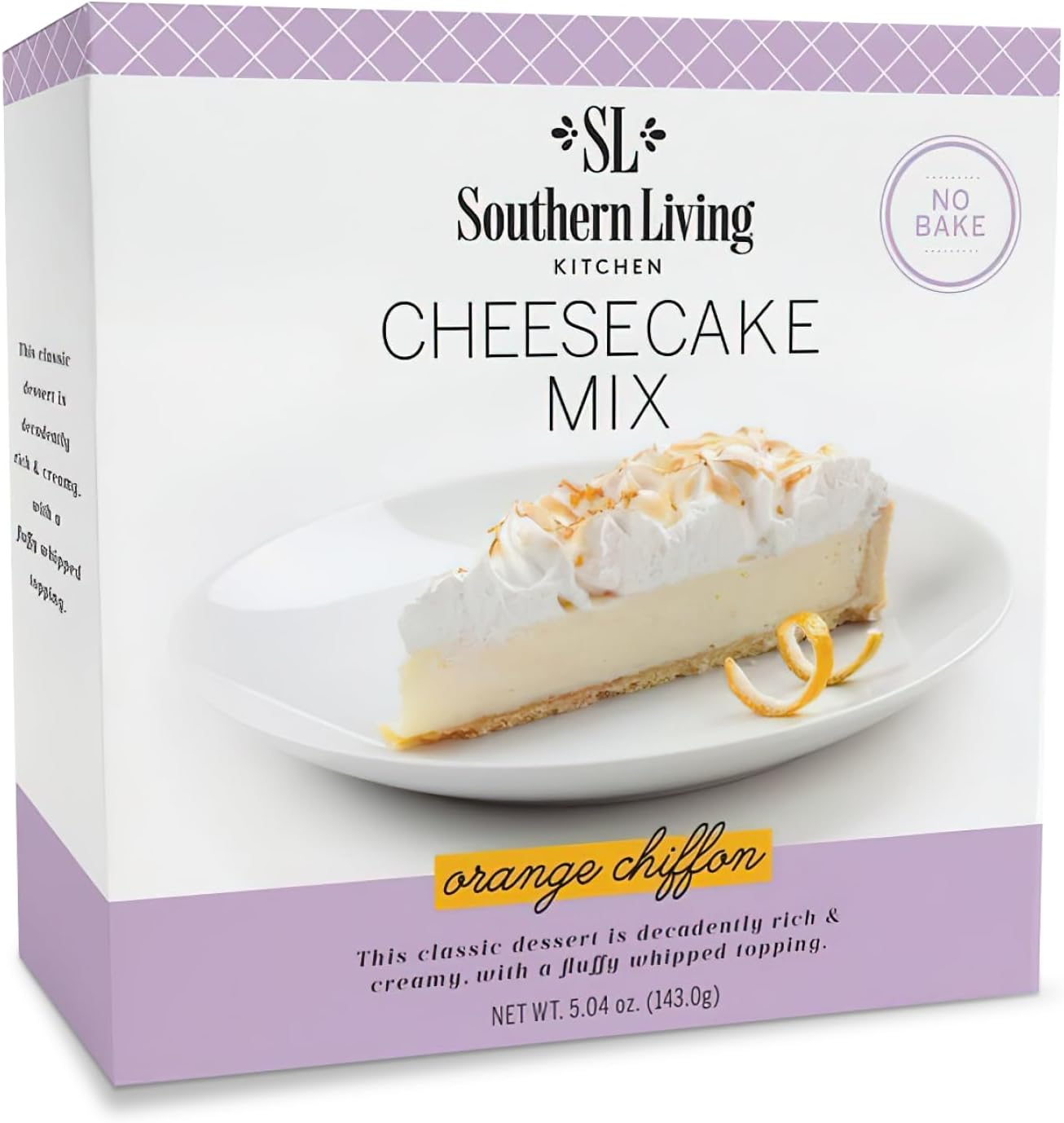Gourmet Cheesecake Mix, No Bake Cheesecake Cake Mix, Orange Chiffon Cheesecake by Southern Living, Rich, Creamy, Moist and Fluffy Whipped Topping