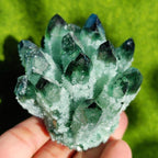 Home Green Phantom Crystal Ghost Quartz Cluster,400~500g