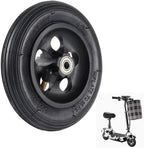 6x1 1/4 6x1.25 Tire & Inner Tube & Hub Replacement for Electric Scooter Tire Pneumatic Tires Inflatable Rubber Tyre Wear-Resistant Wheel Replace Parts Black