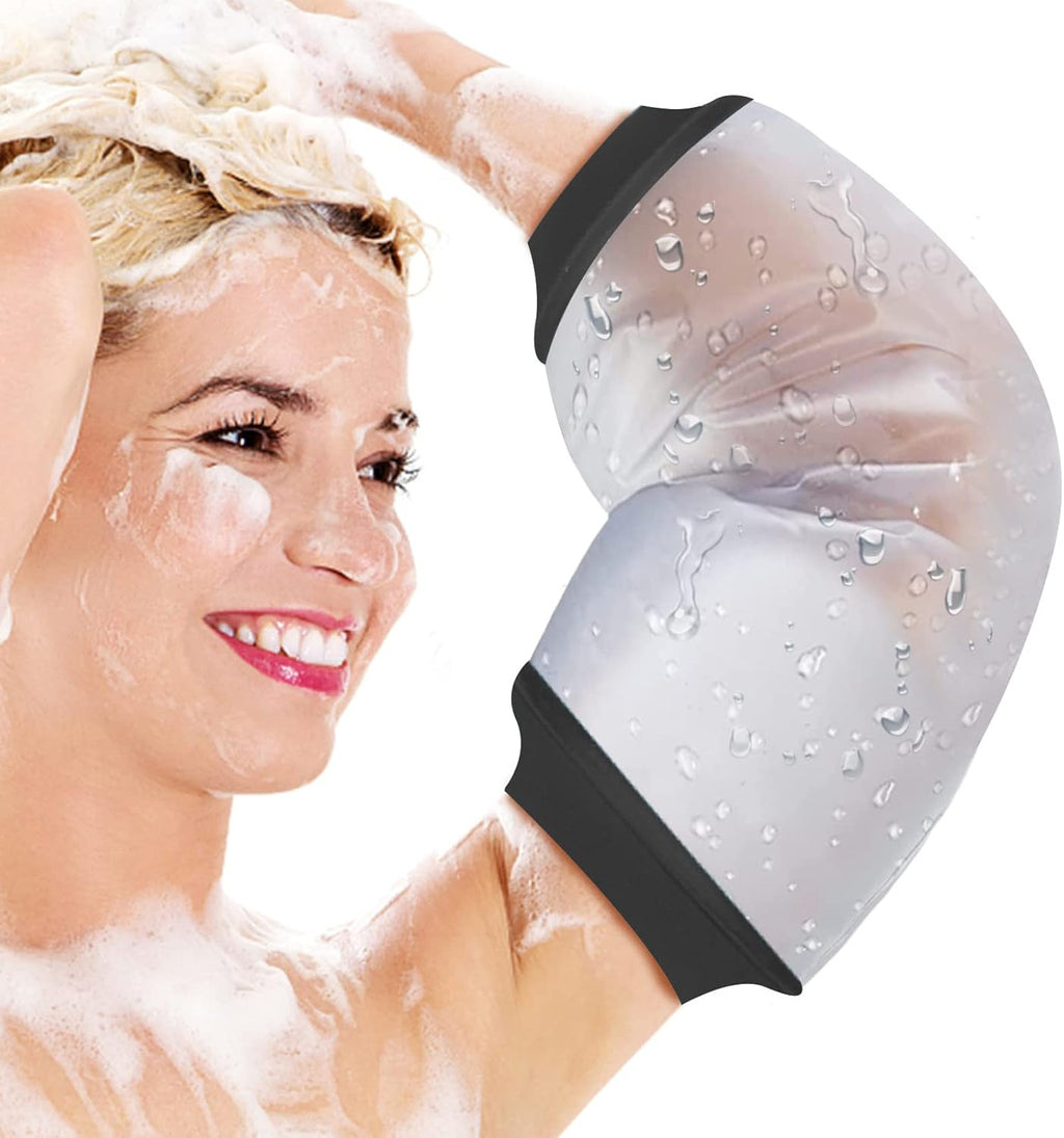 SUPERNIGHT Waterproof Cast Cover for Shower Arm, PICC Line Covers for Upper Arm, Adult Reusable Watertight Wound Bandage Sleeve Protector for Elbow