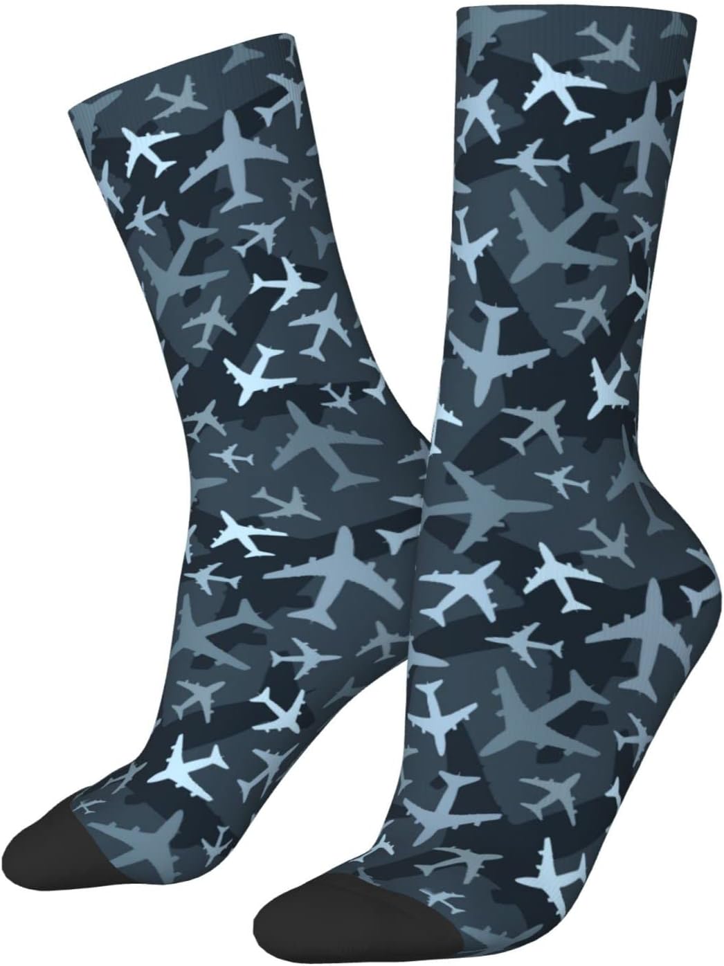 Airplane Pattern Socks for Men Women Adults Teenager