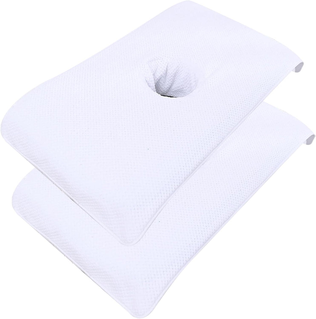 Massage Table Cover With Face Hole Massage Table Cover 2Pcs Soft Massage Bed Cover with Face Hole 16x32'' Reusable Spa Beauty Bed Cover Towel with Face Hole Massage Bed Sheet for Skin Care,White