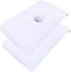 Massage Table Cover With Face Hole Massage Table Cover 2Pcs Soft Massage Bed Cover with Face Hole 16x32'' Reusable Spa Beauty Bed Cover Towel with Face Hole Massage Bed Sheet for Skin Care,White