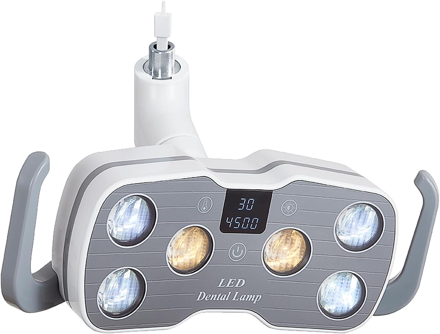 Dental Oral Exam Light with LCD Display, 6 LED Shadowless Lamp, Adjustable Color Temperature 3500K–5500K, φ22mm Joint, 9W, 1.5kg, for Dental Chair & Surgical Use