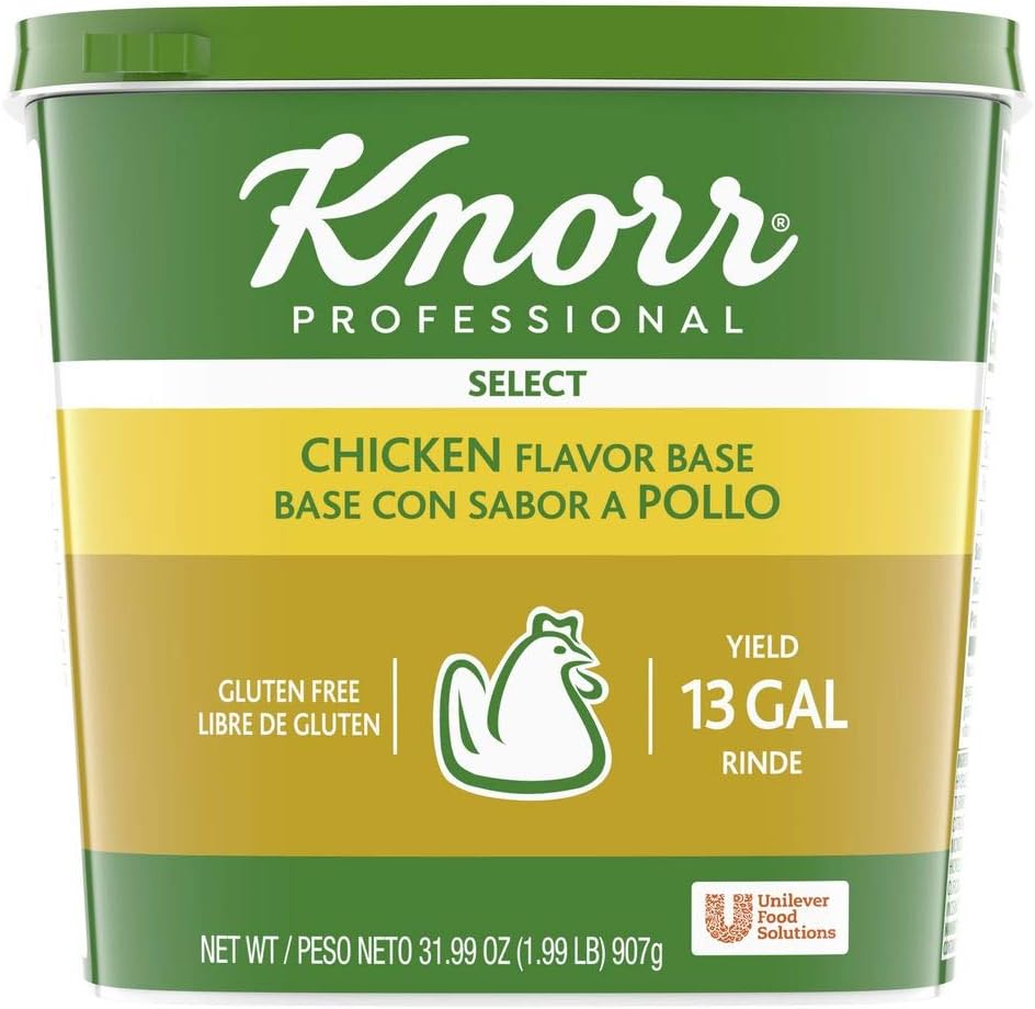 Knorr Professional Select Chicken Base Bouillon, Gluten Free, No Artificial Flavors, 0g Trans Fat, 1.99 lbs, Pack of 6