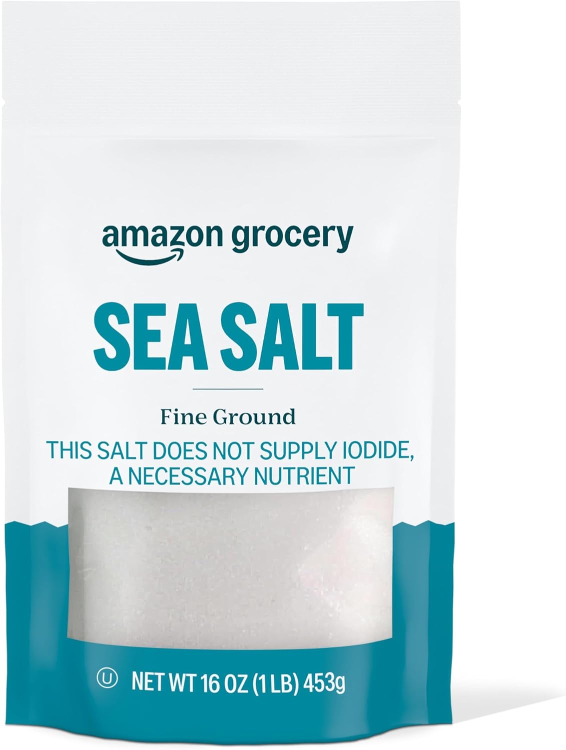 Amazon Grocery, Sea Salt, Fine Ground, 16 Oz