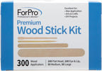 ForPro Premium Wood Stick 300 Pcs Kit, Non-Sterile, Assorted Hair Removal Waxing Applicators for Face & Body, 300-Count