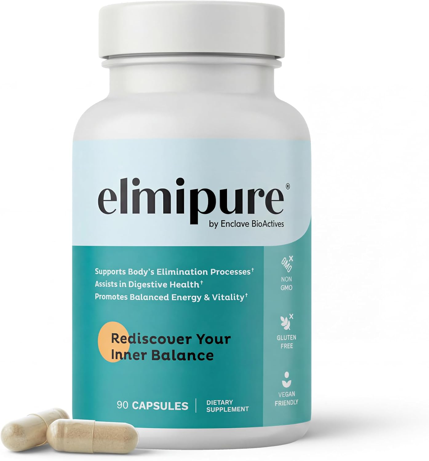 Elimipure Gut Cleanse & Restore Supplement: Natural & Effective Detox Cleanse Capsules | Fortify Your Microbiome | Effortless Morning Stools | Restore Your Gut from the Inside Out
