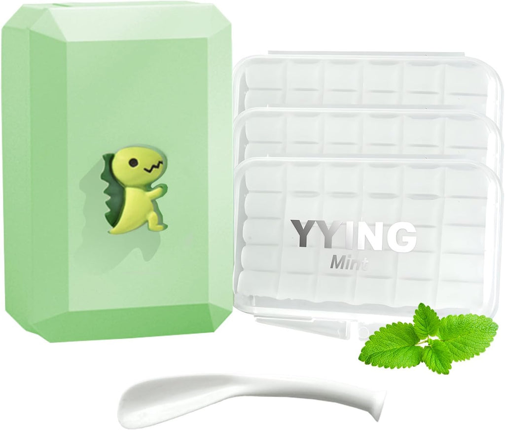 1+3 Pack Orthodontic Wax for Braces Aligners 120 Precut Wax Dots, Braces Wax, Hardcover Box Dental Wax with Mirror for Home Travel Office, Mint Flavored