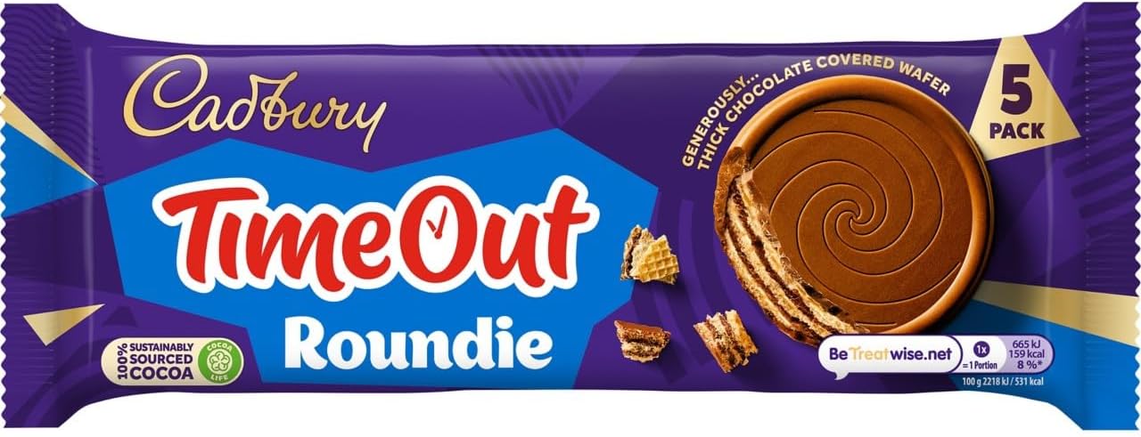Cadbury TimeOut Roundie Biscuits (HEAT SENSITIVE ITEM - PLEASE ADD A THERMAL BOX TO YOUR ORDER TO PROTECT YOUR ITEMS 150g