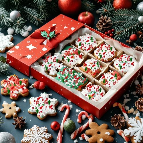 Morofme 3.5 oz Christmas Sprinkles Red and Green Christmas Tree Candy Sprinkle Jimmies Mix Christma Cane Sprinkle Cake Topper Edible Holiday Sprinkles for Cupcake Toppers Cookie Ice Cream